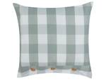 Coussin décoratif TAMNINE Vert - Menthe - Blanc - 45 x 45 cm - Nombre de pièces dans le lot : 1