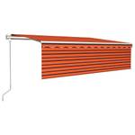 Auvent rétractable 3014351-3 Marron - Orange - Métal - Textile - 300 x 1 x 500 cm