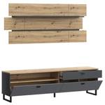 Wohnwand Leone 20 (2-teilig) Grau - Holzwerkstoff - 206 x 127 x 42 cm