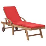 Chaise longue Rouge - Nombre de pièces dans le lot : 2