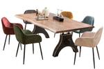 TOPS & TABLES Tisch DCLVII Braun - Metall - Massivholz - 180 x 74 x 90 cm