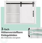 Moderner Badezimmerschrank Weiß - Holzwerkstoff - 20 x 51 x 70 cm