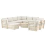 Garten-Lounge-Set (10-teilig) 3016490-24 Weiß - Holzwerkstoff - Holzart/Dekor - 60 x 30 x 60 cm