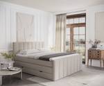 Boxspringbett Ruby Beige - Breite: 140 cm