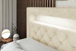 Boxspringbett - NOEL LED Beige - Breite: 200 cm - H4