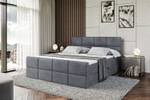 Boxspringbett ARDENI-Z Steingrau - Breite: 140 cm - H3