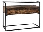 Table d'entrée MAUK Noir - Marron - Bois manufacturé - 100 x 80 x 40 cm