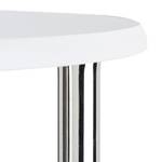 Table d’appoint blanche 2 niveaux Noir - Argenté - Blanc - Bois manufacturé - Métal - Matière plastique - 40 x 42 x 40 cm