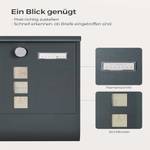 Briefkasten Zeitungsfach Namensschild Schwarz - Metall - 9 x 33 x 30 cm