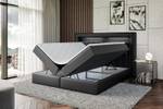 Boxspringbett - NOEL GOLD - LED Hochglanz Schwarz - Breite: 140 cm - H4