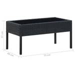 Tables de jardin Plastique Noir Noir - Métal - Polyrotin - 40 x 37 x 75 cm