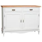 Sideboard COUNTRY Braun - Weiß - Massivholz - 42 x 93 x 123 cm