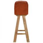 Tabouret de bar 246685 (lot de 2) Marron - Bois massif - Bois/Imitation - 31 x 76 x 48 cm