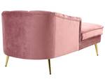 Chaise longue ALLIER Doré - Rose foncé - Accoudoir monté à gauche (vu de face) - Angle à droite (vu de face)