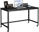 Schreibtisch Mobile Schwarz - Holzwerkstoff - Metall - 60 x 75 x 120 cm