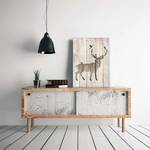 Holzpaneel Wasserhirsch Beige - Massivholz - 40 x 60 x 40 cm