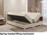 Boxspringbett Piaf Creme - Breite: 166 cm - H3