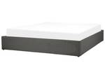 Lit double DINAN Gris foncé - Gris - Profondeur : 189 cm