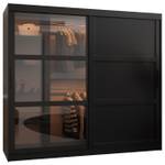 SCHWEBETÜRENSCHRANK DOME Breite: 200 cm - Schwarz