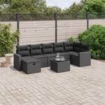 Gartensitzgruppe K6685(8-tlg) Schwarz - Massivholz - 69 x 62 x 62 cm