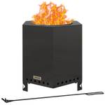 Feuerschale 842-330V00BK Schwarz - Metall - 39 x 47 x 45 cm