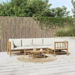 Garten-Lounge-Set 3028492-21 (6-teilig) Weiß - Bambus - 69 x 65 x 69 cm