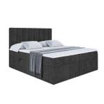 Boxspringbett OTTA Schwarz - Breite: 120 cm - H4