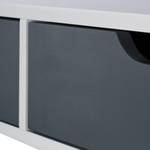 Schreibtisch mit Schubladen Schwarz - Grau - Weiß - Holzwerkstoff - Metall - 100 x 76 x 40 cm