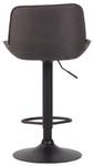 Tabouret de bar Lentini Gris lava - Noir