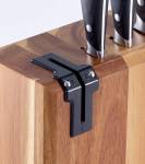 Messerblock inkl. Küchenmesser-Set 6-tlg Schwarz - Braun - Silber - Metall - Massivholz - Holzart/Dekor - 10 x 37 x 25 cm