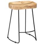 Tabouret de bar 296889 (lot de 2) Noir - Marron - 46 x 52 x 38 cm