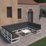 Garten-Lounge-Set (10-teilig) 3009752-2 Anthrazit - Weiß