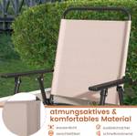 Klappstühle ZB33578NQ-4 (2er Set) Beige - Metall - 69 x 112 x 53 cm