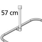 Stützstange, Decke, 25 mm, Farbe Schwarz Schwarz - Metall - 3 x 3 x 57 cm