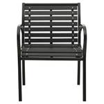 Chaise de jardin Noir - Métal - 60 x 80 x 56 cm
