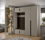 Garderobe Inova 1 Z18 Schwarz - Braun - Grau