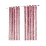 Luxus Ösenvorgang-Paar aus Pannesamt Pink - 117 x 137 x 137 cm