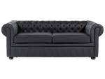 3-Sitzer Sofa CHESTERFIELD Schwarz - Braun - 195 x 70 x 75 cm