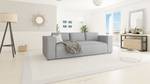 Sofa Orion 3-Sitzer Grau - Massivholz - Textil - Holz teilmassiv - 230 x 64 x 92 cm