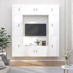 TV-Schrank 8er Set D966 Weiß - Holz teilmassiv - 35 x 40 x 100 cm