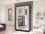 Kleiderschrank Costa VII Glas Schwarz