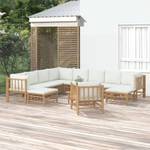 Salon de jardin 3028492-30 (lot de 12) Marron - Blanc crème - Blanc