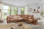 Sofa MADELINE Ecksofa Cord Braun - Ecke davorstehend rechts