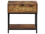 Table de chevet BERKLEY Noir - Marron - Bois manufacturé - 45 x 45 x 39 cm