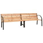 Gartenbank Braun - Massivholz - Holzart/Dekor - 241 x 76 x 241 cm