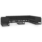 Garten-Lounge-Set (11-teilig) 3009707-2 Anthrazit - Schwarz