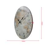 Horloge murale Cosmos Gris - Bois manufacturé - 4 x 34 x 34 cm