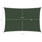 Voiles d'ombrage 3016419-8 Vert foncé - 400 x 300 cm