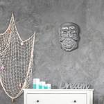 Wandskulptur Silber Skull 42x30cm Deko