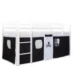 Rideau pour lit mezzanine, Pirate 1516 Noir - Blanc